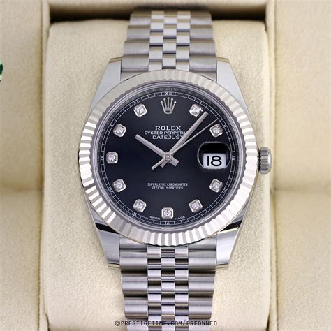 rolex datejust 41 schwarz|Rolex Datejust 41mm pre owned.